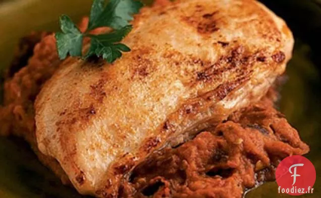 Poulet à la Sauce Aubergine-Poivre