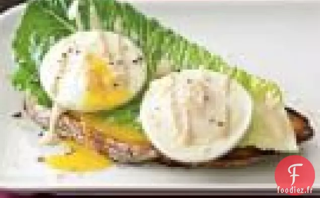 Salade César Aux Œufs Pochés