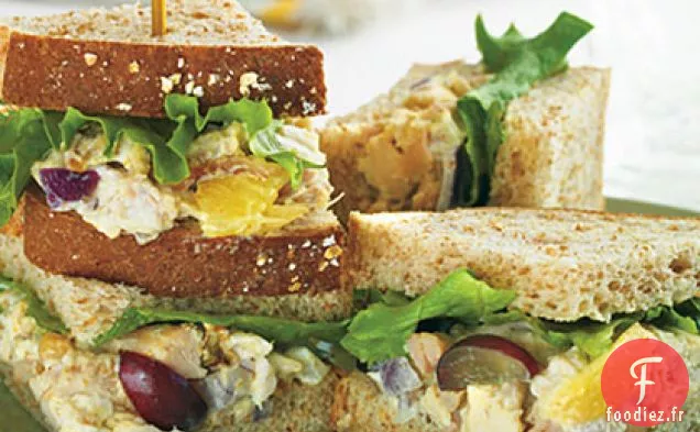 Sandwichs à la Salade de Poulet Au Curry