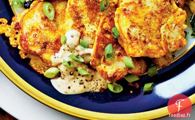Galettes de Chou-Fleur à la Crème Fraîche Chipotle
