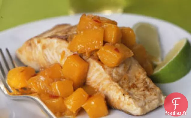 Mahimahi Poêlé avec une Relish de Mangue Aigre-Chaude
