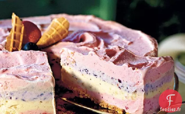 Tarte à la Crème Glacée au Smoothie aux Fraises