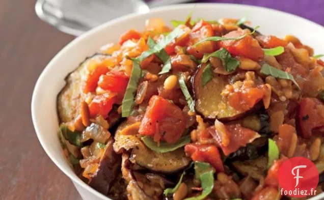 Aubergines Cuites Au Four Avec Chutney De Tomates