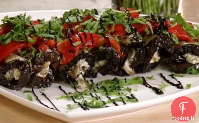 Roulade d'Aubergines Grillées avec Glaçage Balsamique