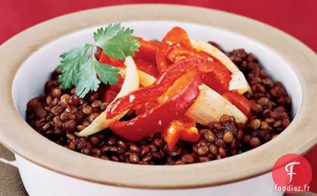 Ragoût de Lentilles Épicé aux Poivrons et Oignons