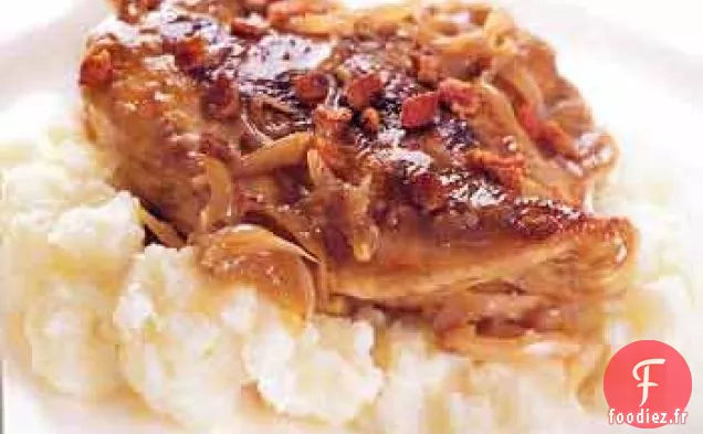 Poulet Braisé aux Échalotes, Ail et Vinaigre Balsamique