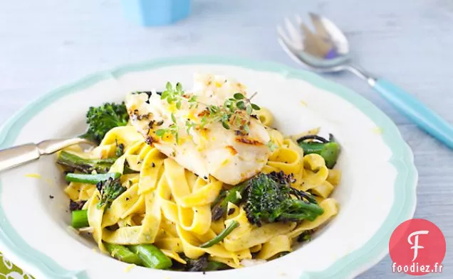 Linguine À La Morue Et Au Bébé Brocoli