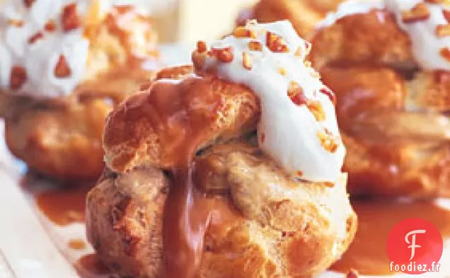 Profiteroles à la Crème de Potiron au Caramel à l'Érable