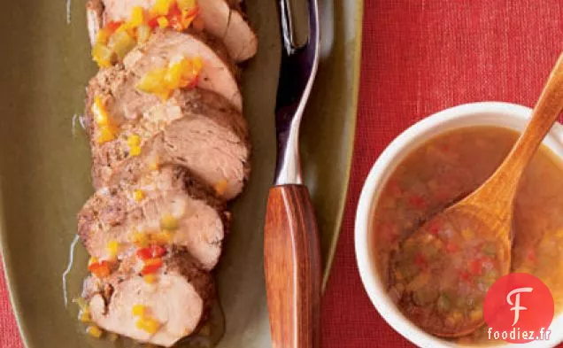 Filet de Porc Rôti avec Glaçage à la Gelée de Poivre