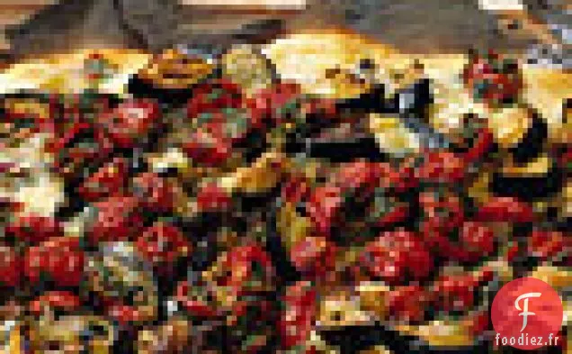 Pizza Aubergine, Tomate et Fontina