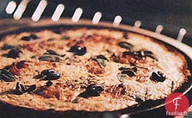 Farinata à la Sauge, aux Olives et à l'Oignon