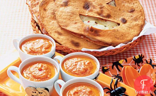 Quesadillas Jack-o'-lantern