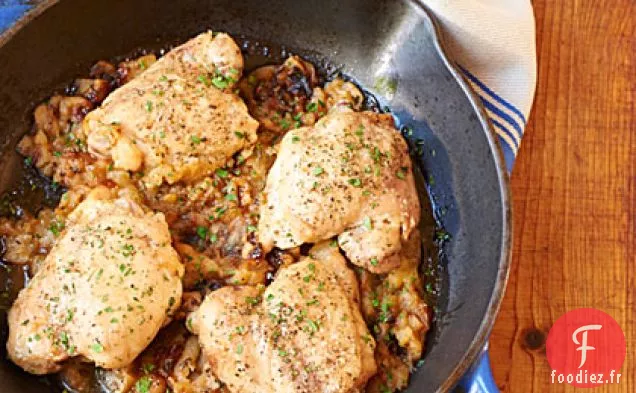 Cuisses de Poulet aux Pommes Rôties et à l'Ail