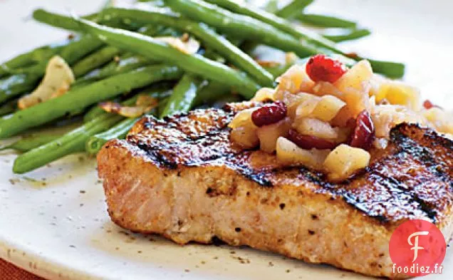 Côtelettes de Porc Épicées au Chutney de Pommes