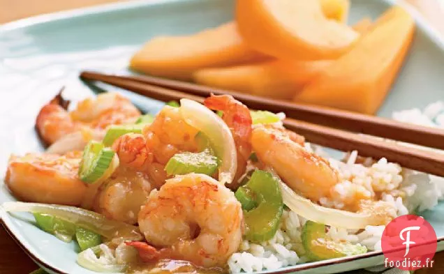 Crevettes au Gingembre Sautées