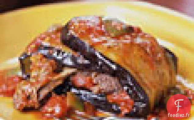 Jarrets D'Agneau Braisés Enveloppés D'Aubergines
