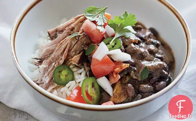 Épaule de Porc Cubaine avec Haricots et Riz