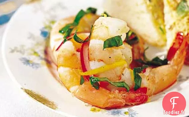 Crevettes dans un cornichon