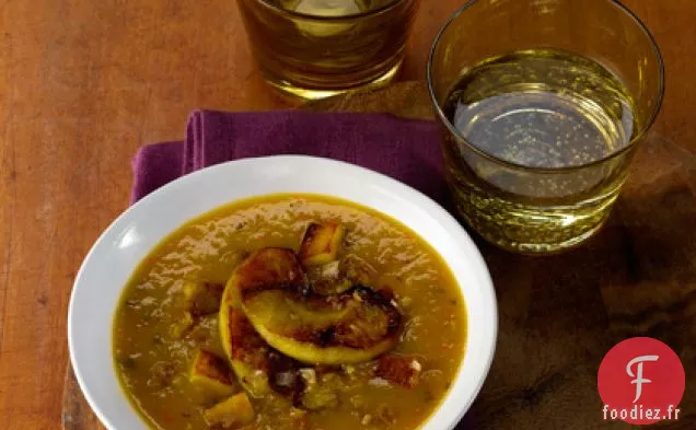 Soupe aux Pommes Épicées et à la Courge Musquée