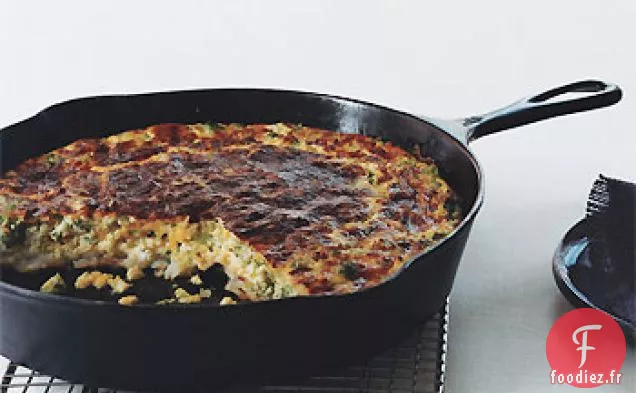 Flan de poêle au Brocoli et au Cheddar