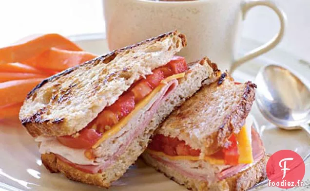 Sandwichs à la Dinde et au Jambon Grillés