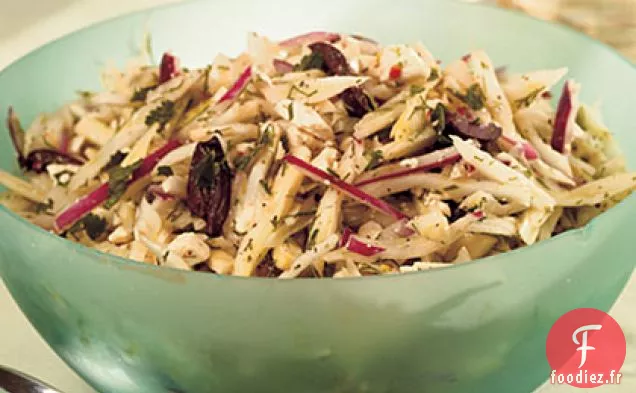 Salade de chou au fenouil, Feta et Kalamata