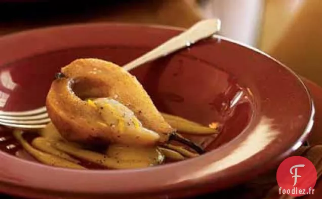 Poires Caramélisées chaudes au Zabaglione de Clou de girofle