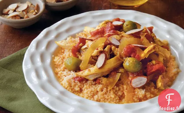 Ragoût de Poulet aux Olives Vertes