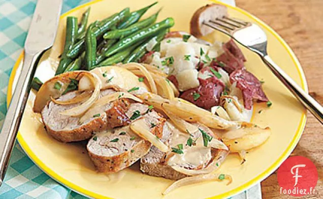 Filet de Porc aux Pommes et à l'Oignon
