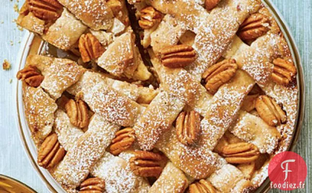 Tarte aux Canneberges et aux Pommes avec Croûte de Sablés aux Pacanes