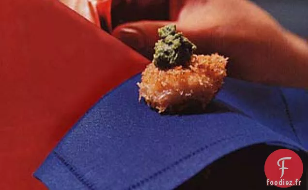 Pétoncles de Panko au Chutney Vert au Chili