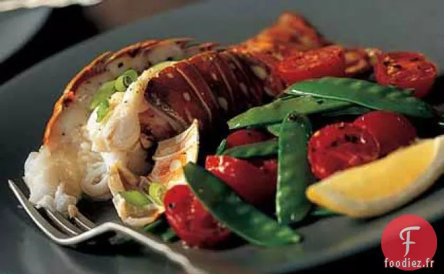 Queues de Homard Rôties avec Trempette au Gingembre