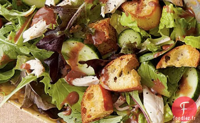 Salade de Dinde avec Vinaigrette aux Canneberges