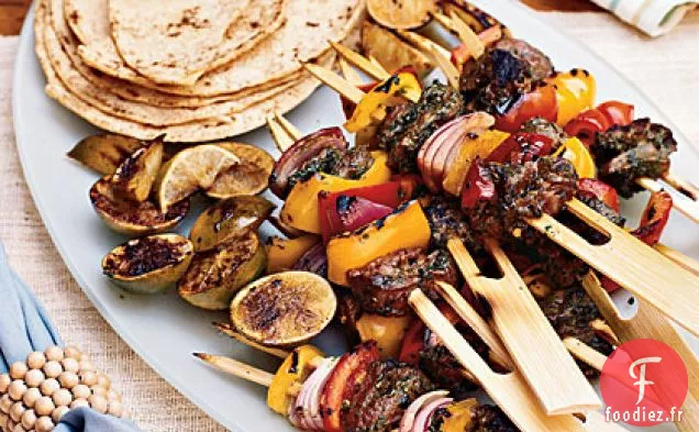 Brochettes de Bœuf Grillé aux Épices Marocaines
