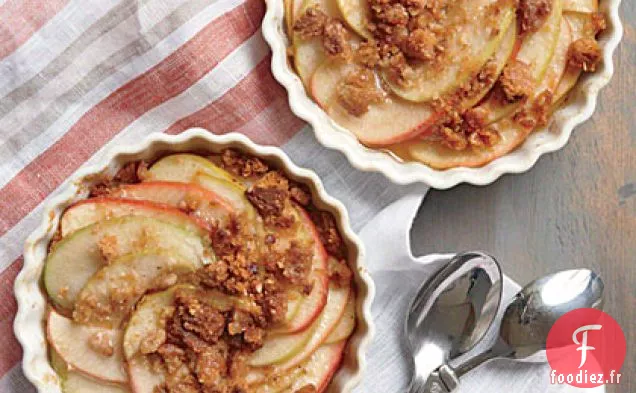 Chips de Pommes Individuelles Faciles avec Crumble à l'avoine
