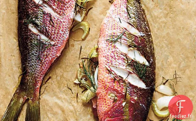 Vivaneau à Queue Jaune Rôti Entier Farci