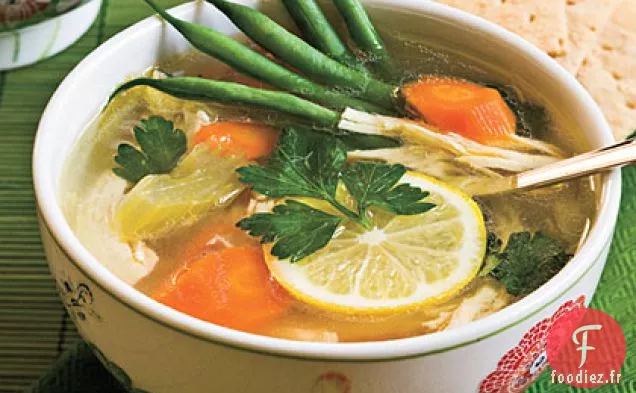 Soupe au Poulet au Citron
