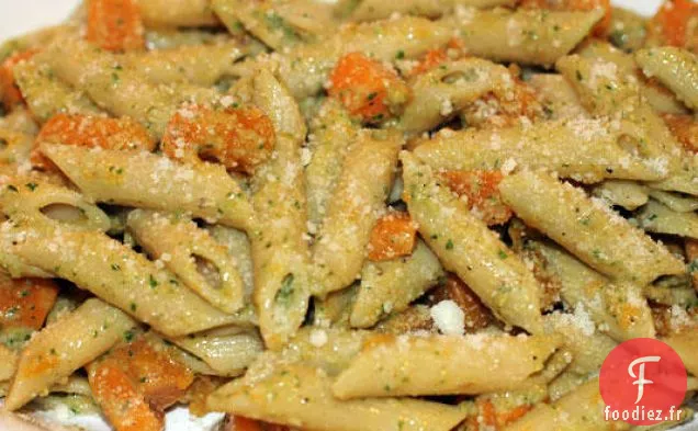 Penne À La Citrouille Rôtie Au Pesto D'Automne