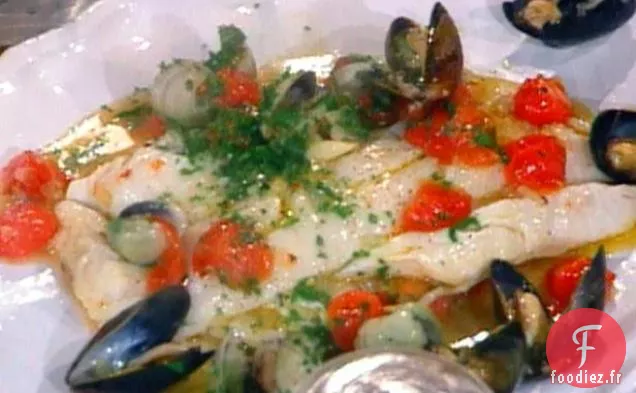 Morue aux Fruits de la Mer --- Merluzzo Ai Frutti di Mare
