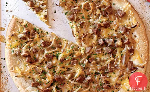 Saucisse de Poulet, Oignon Doux et Pizza au Fenouil