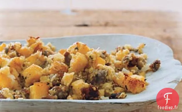 Farce à la Polenta et aux Saucisses