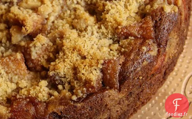 Gâteau à la citrouille garni de Streusel aux pommes