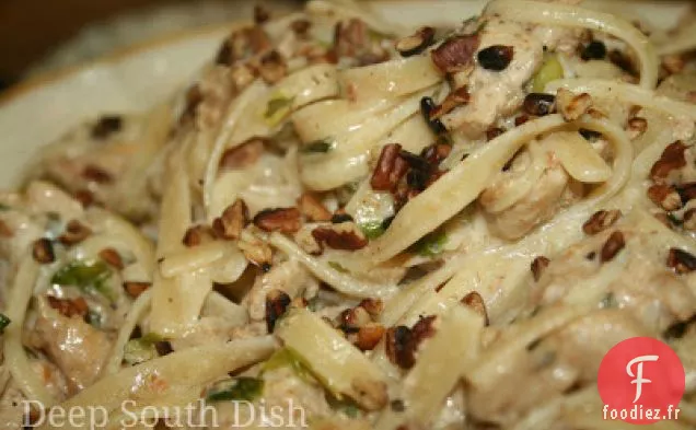Fettuccine au Poulet et aux Pacanes