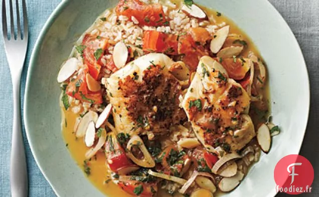 Cabillaud à l'Espagnole dans un Bouillon de Tomates