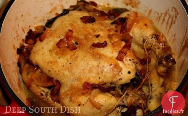 Poulet dans une casserole