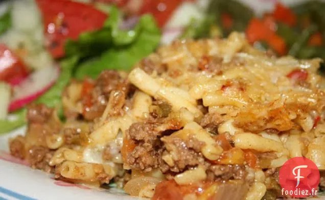Casserole de Macaroni au Bœuf Haché et au Fromage