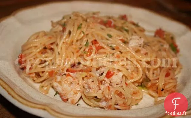 Pâtes Aux Cheveux D'Ange Au Crabe