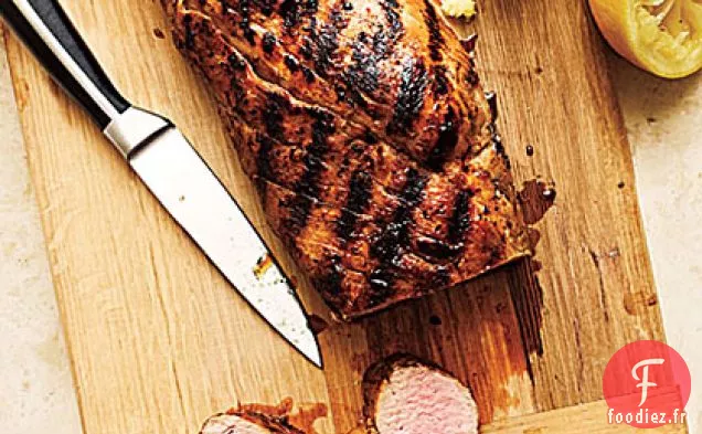 Filet De Porc Au Gingembre Et Au Miel Grillé à la Poêle