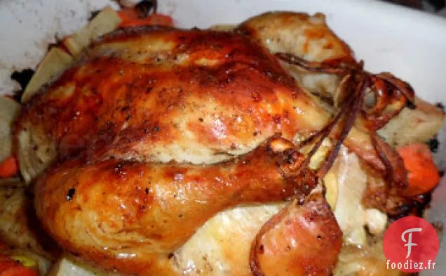 Poulet Rôti à l'Ail aux Légumes