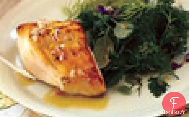 Morue Noire Sautée à la Vinaigrette Échalote-Citron et Salade d'Herbes Fraîches